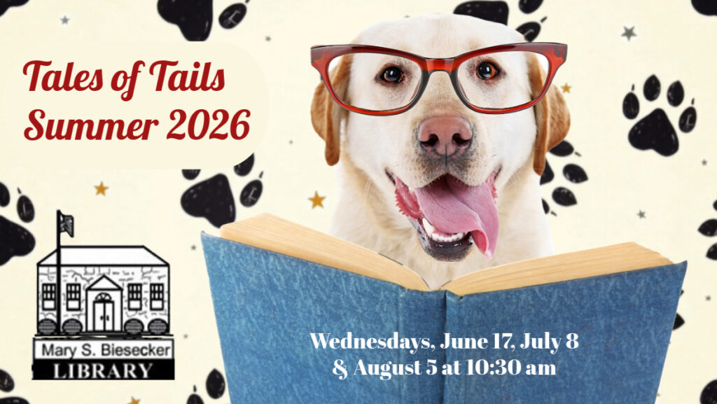 banner for tales of tails summer reading event